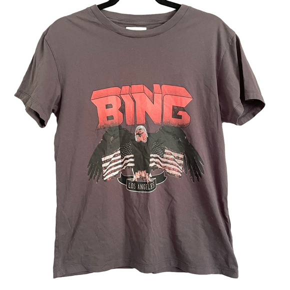 Anine Bing Black Vintage-look "Los Angeles" Tshirt - S, oversized - Picture 10 of 13